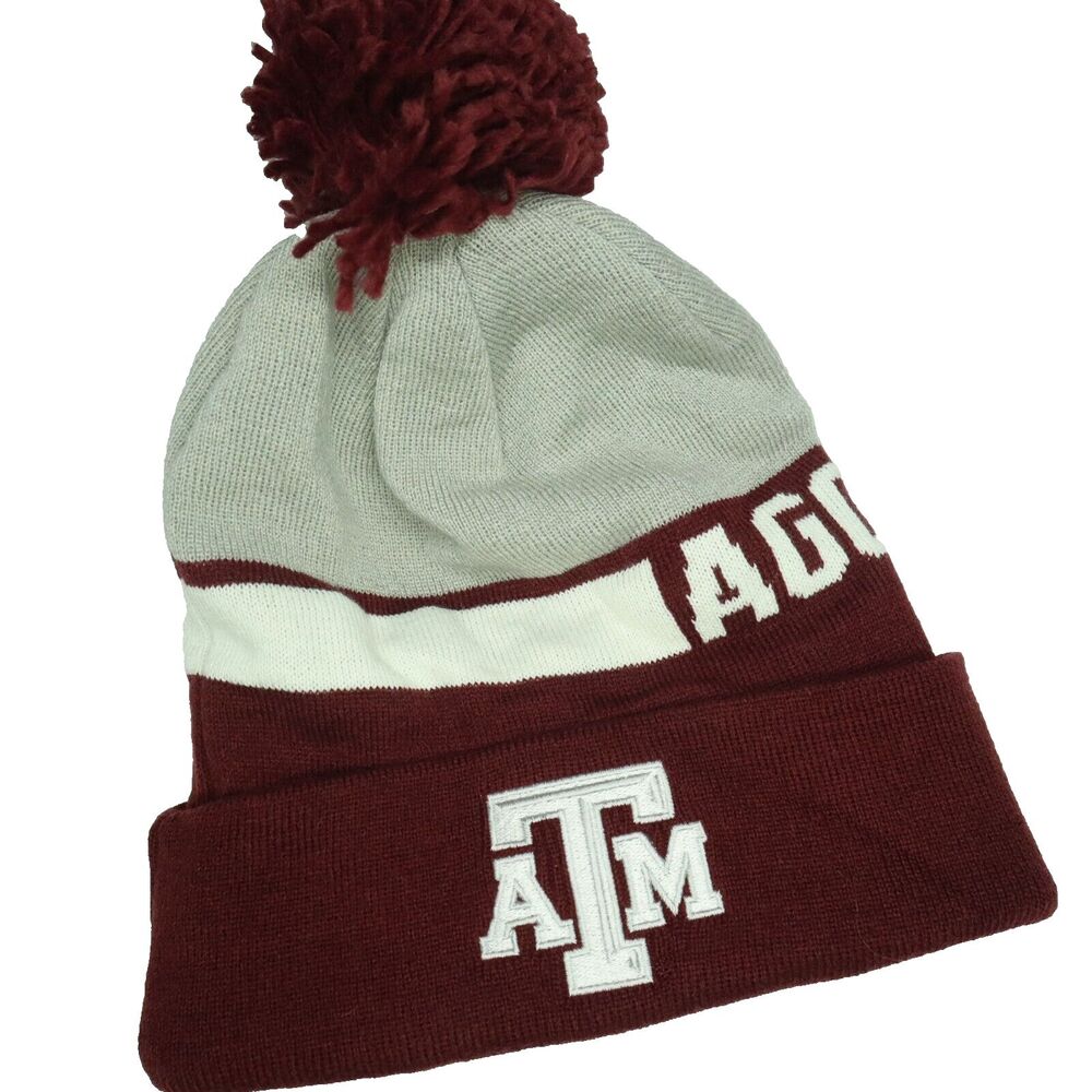 Texas A&M Aggie Beenie Adidas Hat Cap Pom pom NEW